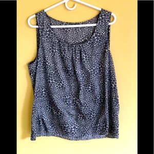 Silver grey print dress top